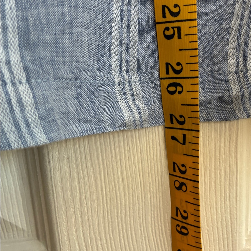 Tahari Light Blue Linen Top - Picture 4 of 4
